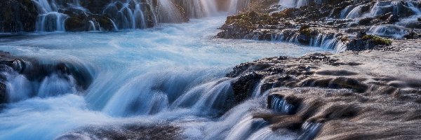 Skały, Wodospad Bruarfoss, Islandia