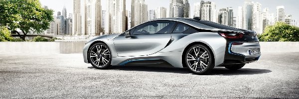 2014, Drzewa, Drapacze chmur, BMW i8