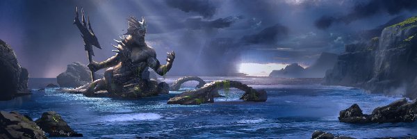 Gra, Postac, Poseidon, Góry, Morze