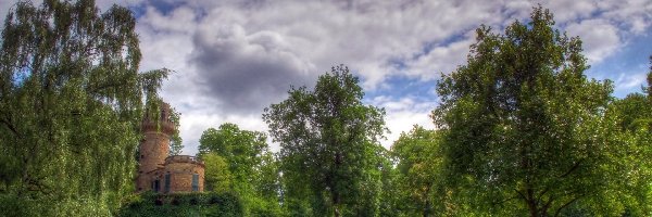 Park, HDR, Niemcy, Zamek