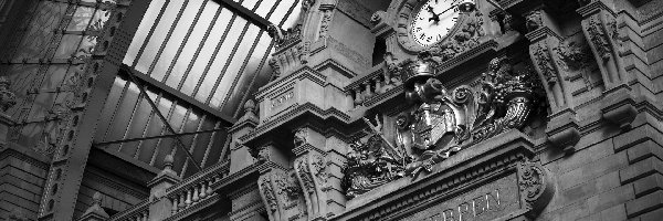 Dworzec, Zegar, Antwerpia, Zabytkowy