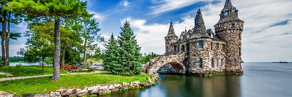 Stany Zjednoczone, Wyspa Heart Island, Nowy Jork, Park, Zamek Boldt, Boldt Castle