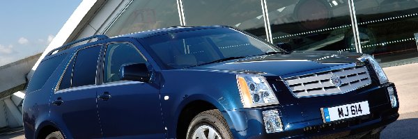 SUV, Cadillac SRX, Niebieski