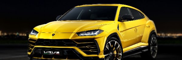 Lamborghini Urus, Przód, 2018, Żółte