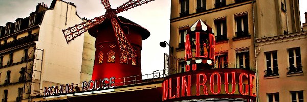 Paryż, Moulin Rouge, Kabaret, Wiatrak