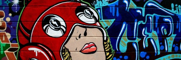 Kobieta, Street art, Mural