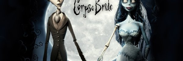 szkielet, Nowożeńcy, księżyc, Corpse Bride, Gnijąca panna młoda