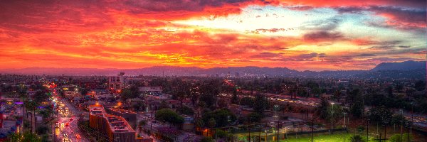 Los Angeles, Noc, USA, HDR, Droga