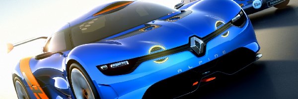 3D, Auta, Renault, Niebieskie, Dwa, A-110-50, Alpine