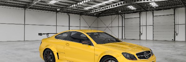 AMG Coupe, Mercedes Benz C63, Żółty