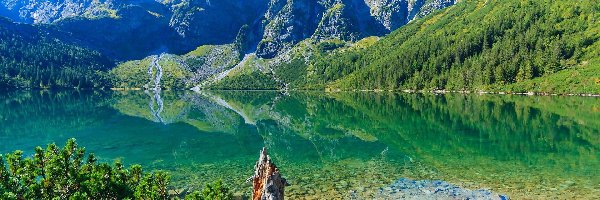 Polska, Mięguszowieckie Szczyty, Jezioro Morskie Oko, Kamienie, Góry Tatry