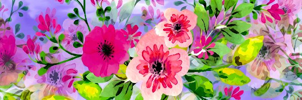 Grafika 2D, Kolorowa, Kwiaty