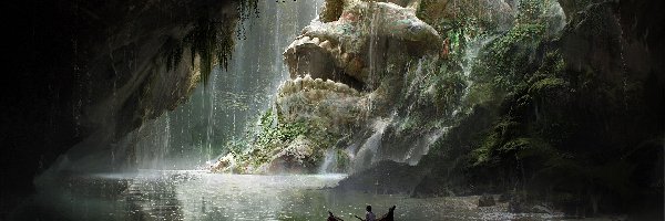 Jaskinia, Łódka, Czaszka, Fantasy