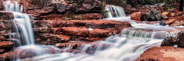 Rzeka, Sedona, Kanion Wilsona - Wilson Canyon, Arizona, Stany Zjednoczone, Skały, Góra Wilson Mountain