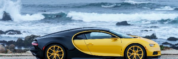 Żółto-czarny, Bugatti Chiron, Wybrzeże