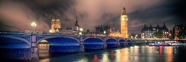 Tamiza, Londyn, Big Ben, Anglia, Europa, Wielka Brytania