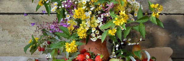 Kwiaty, Różne Owoce, Flakon, Polne