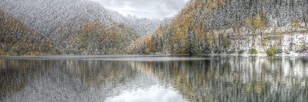 Góry, Jezioro, Lasy, Zima