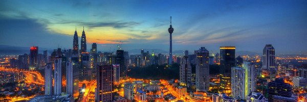 Miasto nocą, Kuala Lampur