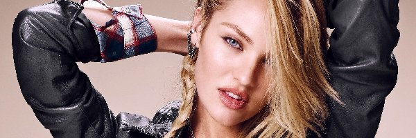 Candice Swanepoel, Kurtka, Modelka, Spojrzenie, Biżuteria