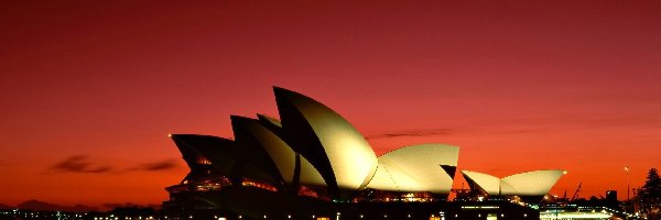 Australia, Sydney, Opera w Sydney, Zachód Słońca