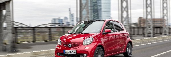 Smart Forfour Brabus, Ulica, 2017, Czerwony