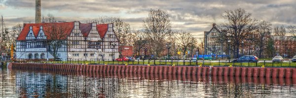 Gdańsk, Rzeka, Motława, HDR, Budynki