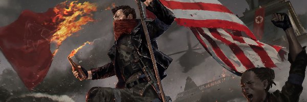 Homefront The Revolution, Walka, Flagi, Gra