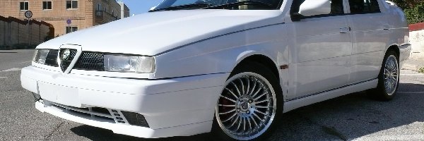 Alfa Romeo 155, Felgi, Polerowane, Biała