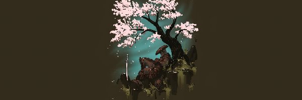 Katana, Drzewo, Samuraj