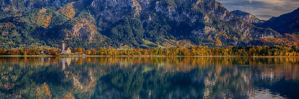 Góry, Jezioro, Las, Niemcy, Bawaria