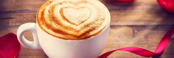 Cappuccino, Wstążka, Świeczka, Kawa