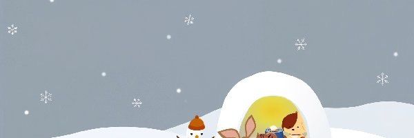 bałwanek, igloo , Boże Narodzenie