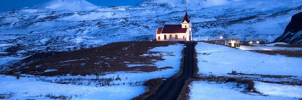 Góry, Islandia, Droga, Cerkiew
