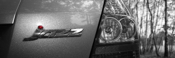 Czarno, Monochromatyczna, Biała, Honda Jazz