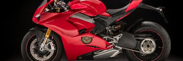 Czerwony, 2018, Ducati Panigale V4 S, Motocykl