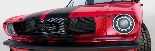 Mustang GT Coupe, Zabytkowy, 1965, Czerwony