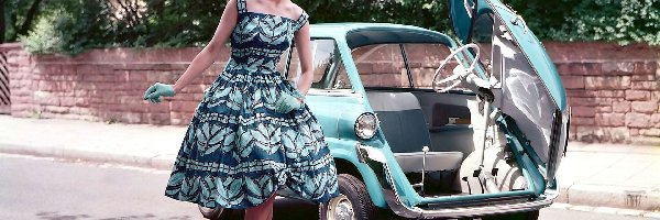 Samochód, Moda, Kobieta