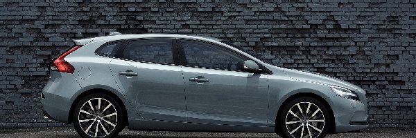 2017, Cegły, Mur, Volvo V40