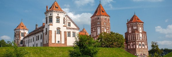 Drzewa, Mir Castle Complex, Mir, Mirski zamak, Zamek w Mirze, Mir, Białoruś