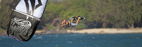 Deska, Latawiec, Kitesurfer