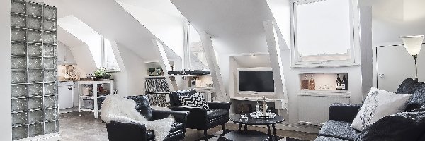 Poddasze, Okna, Fotele, Pokój