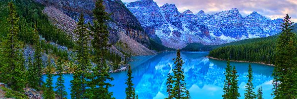Góry, Park Narodowy Banff, Jezioro Moraine Lake, Kanada, Prowincja Alberta