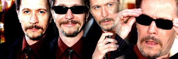 niebieskie oczy, okulary, Gary Oldman