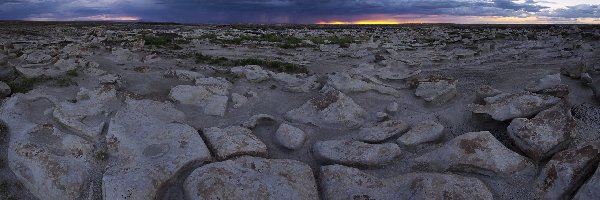 Bisti Badlands, Skały, New Mexico, Niebo, Kamienie