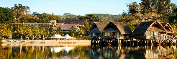 Oceania, Hotelowe, Vanuatu, Roślinność, Bungalowy