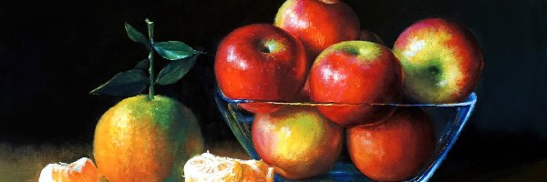 Pomarańcze, Jabłka, Obraz