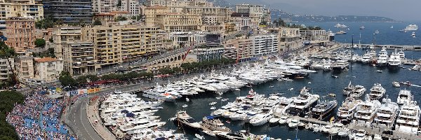 Jachty, Miasta, Port, Statki, Panorama, Monako