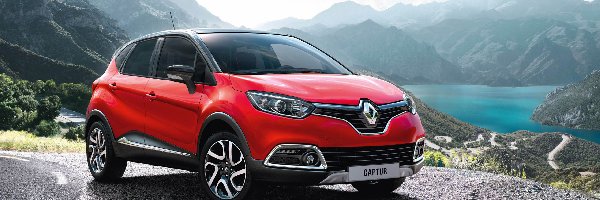 Renault Captur, Jezioro, Góry, Czerwony