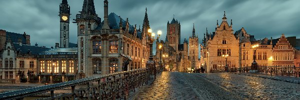 Gandawa, Smocza Wieża, Kościół św. Mikołaja, Belgia, Dzwonnica, Most św. Michała
